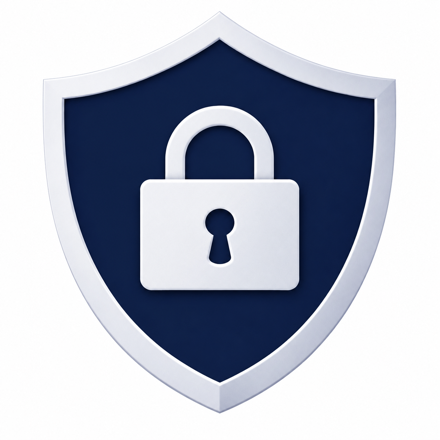 A shield and padlock representing DealRoom document security