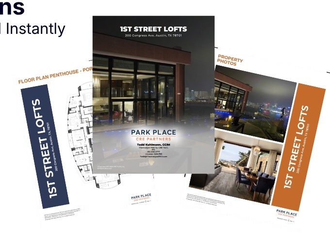 An offering memorandum, floor plan and property photo pages generated by TheAnalyst PRO