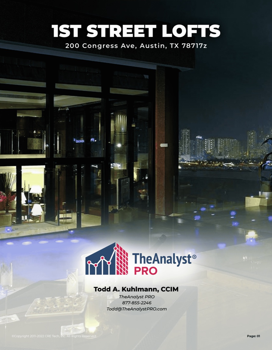 The cover page of an offering memorandum generated by TheAnalyst PRO